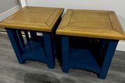 Royal Marine Blue Lamp tables Ex display x 2