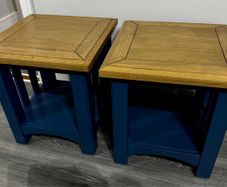 Royal Marine Blue Lamp tables Ex display x 2