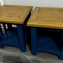 Royal Marine Blue Lamp tables Ex display x 2