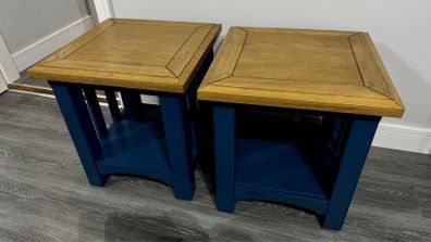 Royal Marine Blue Lamp tables Ex display x 2