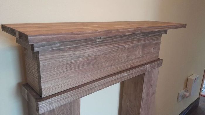 Fireplace surround brown