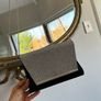 Quiz Black Diamante Envelope Clutch Bag Image 2