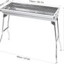 680x320x730mm, Large Foldable Stainless Steel Barbecue Grill for Camping, Picnic, Garden, and Outdoor Cooking Image 4