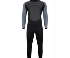Typhoon Swarm Men 3:2 Wetsuit Back Zip Flatlock Graphite Black