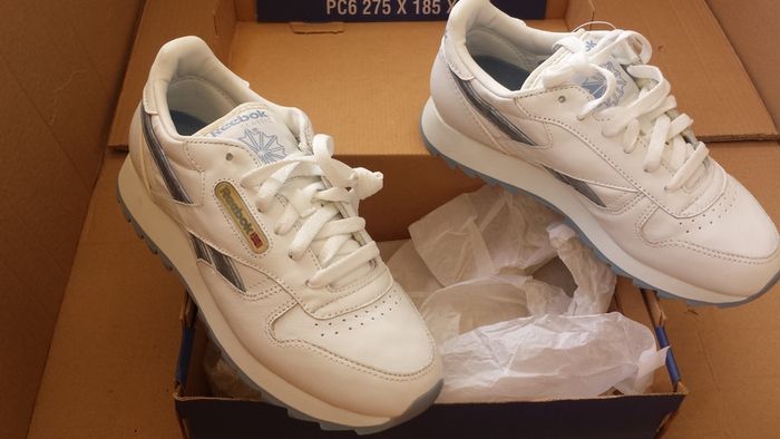 Reebok Classic CL Leather Marble Size-UK-3.5/EUR-36 1-59887 White/D Blue Limited Edition-2001