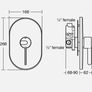 Shower Contour 21 built in thermostat shower Image 2