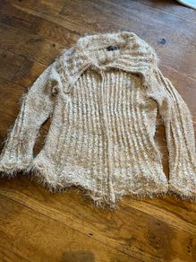 Blarney Woollen Mills Made in Ireland Chunky Textured Cardigan S Boho