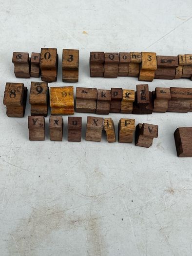 40 vintage printing stamps