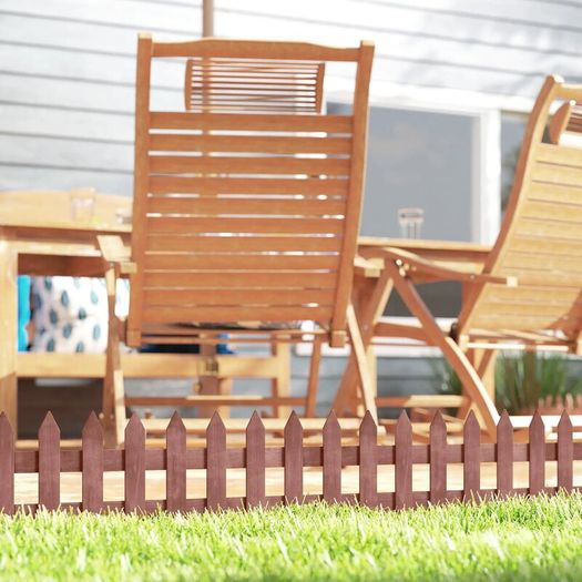 Set of 12 Wooden 60cm Garden Fence Pieces
