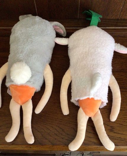 Kevin the Carrott pair of Easter Plushes Rabbit & Lamb