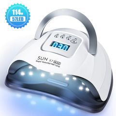 114W SUN X7 MAX UV LED Lamp for Manicure Nail Lamps Nail Dryer for Curing UV Gel Nail Tools With Sensor LCD Display