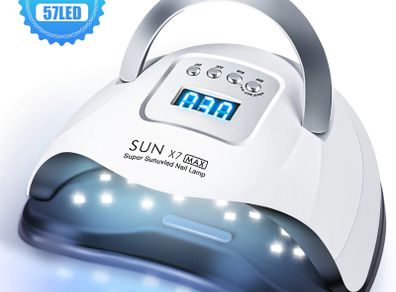 114W SUN X7 MAX UV LED Lamp for Manicure Nail Lamps Nail Dryer for Curing UV Gel Nail Tools With Sensor LCD Display