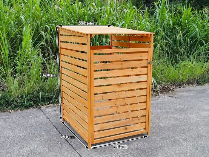 Wheelie Bin Storage  1 Bay Natural