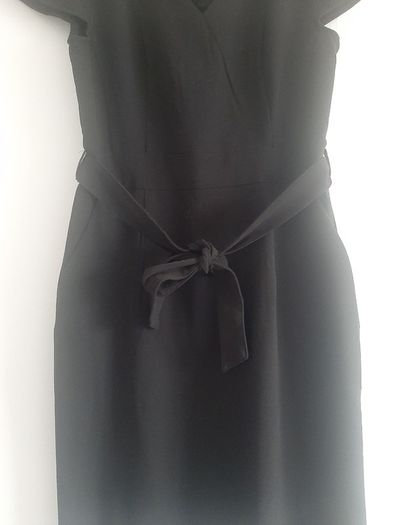 Black V neck dress