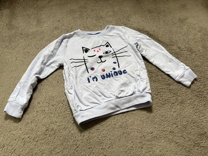 girl sweatshirt kitty I'm unique 5-6 years old. 116cm