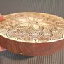 Large Wooden Handmade Printing Block Stamp Block Decorative Textiles Crafts Tattoo 20cm Image 2