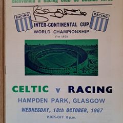 Signed Celtic FC Programme (Billy Mc Neill)