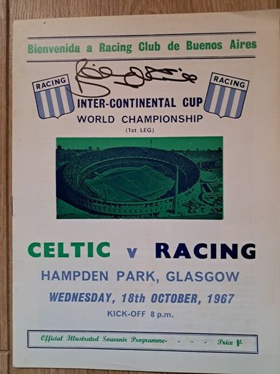 Signed Celtic FC Programme (Billy Mc Neill)