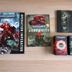 Warhammer 40K core rules and booklets that are included in Armageddon box