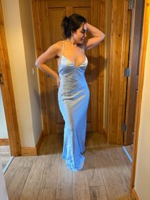 blue long dress