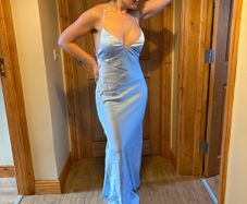 blue long dress