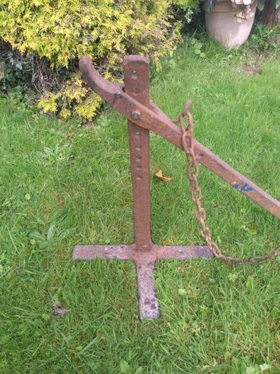 Genuine Antique Cart Jack Very Unusual And Rare Garden Ornament