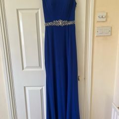 Debs dress for sale. Royal blue debs dress. Size 6 but would fit UK size 8. Freshly dry cleaned. Some loose thread on the back but otherwise in good condition.