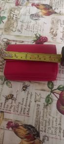 ladies red leather wallet