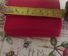 ladies red leather wallet