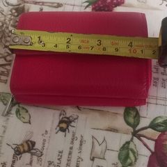 ladies red leather wallet