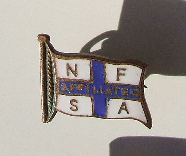 NFSA AFFILIATED (National Federation of Sea Anglers) affiliated club member's enamel badge (c.1950's)