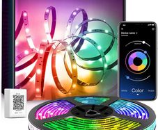 LED Strip Lights 30M(2 Rolls of 15m) Bluetooth, Ultra Long LED Ligh ts with Smart App Control Remote, Music Sync RGB Color Changing Flexible Led Lights for Bedroom Home Decoration