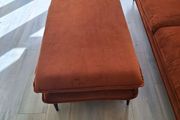 Maeve Velvet Footstool Rust Orange