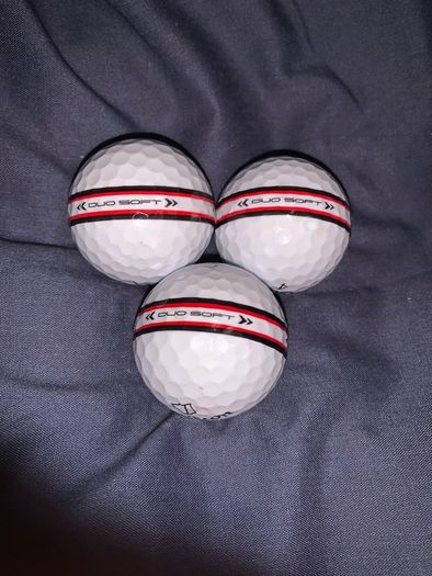 (3) Wilson Duosoft Striped golf balls