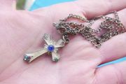 CROSS CRUCIFIX pendant charm 18"  necklace gift