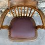 Edwardian Oak Captains Chair. Image 2