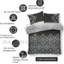 Damask Bedding Double Bed Set - Flower Duvet Cover - Comforter Covers With Pillow Cases - Black MULTIPLE SIZES AVAILABLE (FREE POSTAGE) Image 5