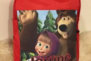 Masha and the bear Personalized school bag Birthday Gift Boys Girls with your own name on it! back to school stationary