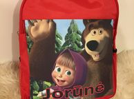 main image for ad Masha and the bear Personalized school bag Birthday Gift Boys Girls with your own name on it! back to school stationary