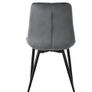Set of 6 Grey Velvet Dining Chairs Image 3