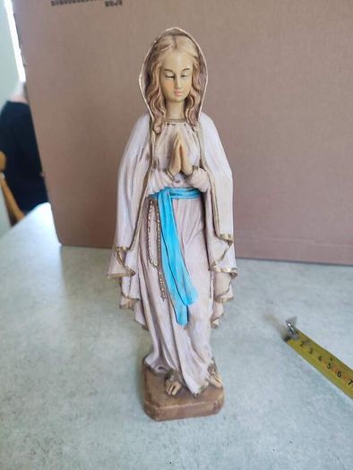 Vtg Malsiner Italy Virgin Mary Madonna Religious Catholic Praying Figurine 9.5 inches.