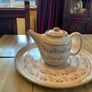 Nicholas Mosse new Lavender limited edition from Washington Creek .  A round platter 13 inches in diameter and a tea pot Image 3