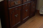 Dark Mahogany Matching Storage Set: Low Sideboard &amp; Full Height Display Unit