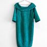 Pre Owned Coco Doll Teal Jacquard Off-The-Shoulder Cocktail Dress Image 2