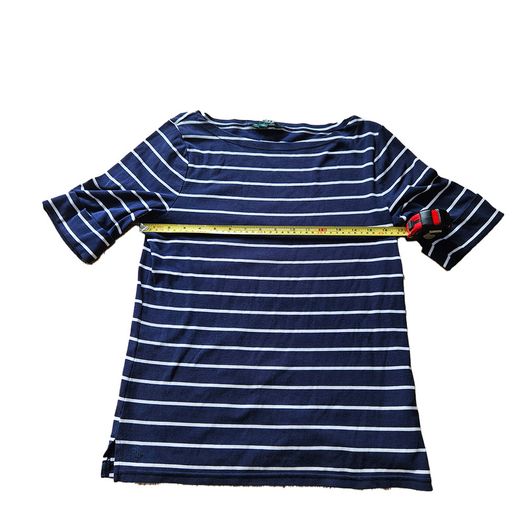 Lauren by Ralph Lauren Judy Stretch Cotton Boatneck Top