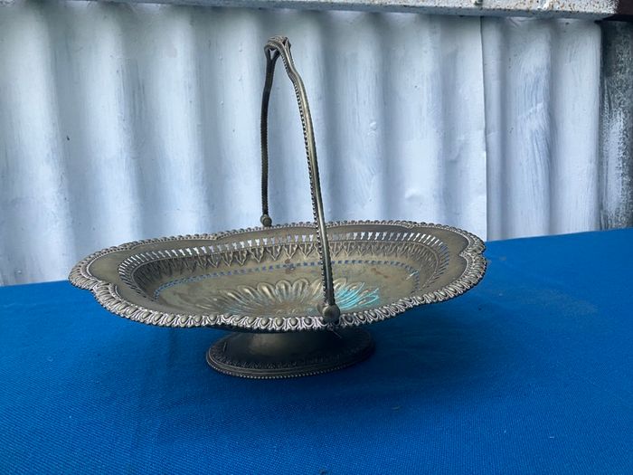 Brass and silver plate dish