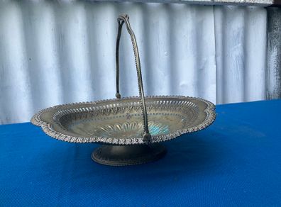 Brass and silver plate dish