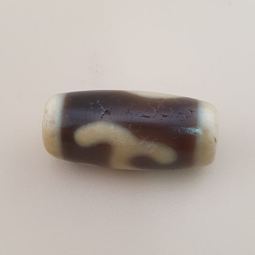 Vintage Unique Pattern Himalayan Tibetan Agate Dzi Bead Amulet