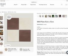Plum and white checkerboard pattern floor/walls tiles 1.98sqm
