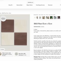 Plum and white checkerboard pattern floor/walls tiles 1.98sqm